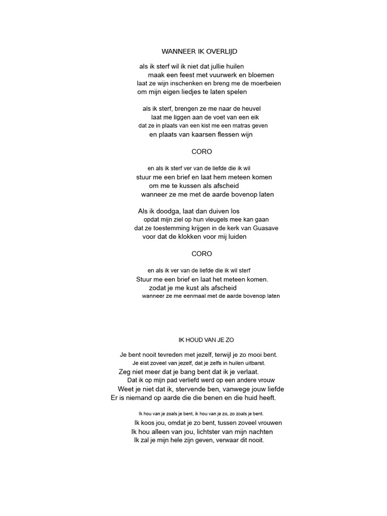 Wanneer Ik Sterf | PDF