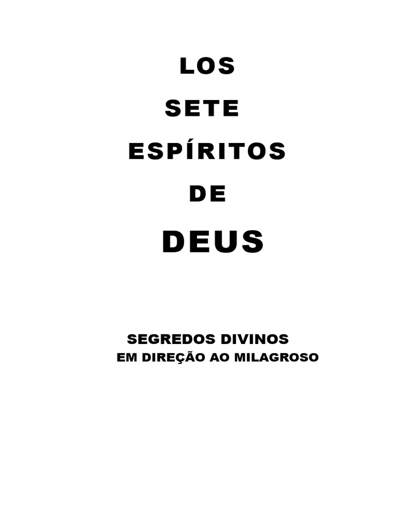Os Sete Espíritos de Deus | PDF | Sabedoria | Deus