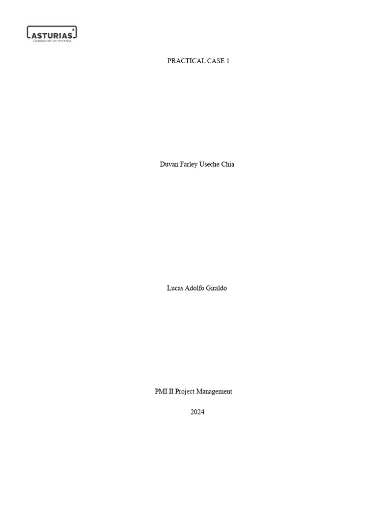 Project Management 2 Practical Case 1 | PDF | Project Management | Software