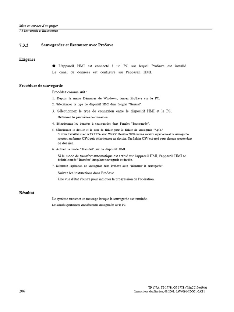 Sauvegarde et Restauration TP 177A | PDF | Sauvegarde (informatique ...