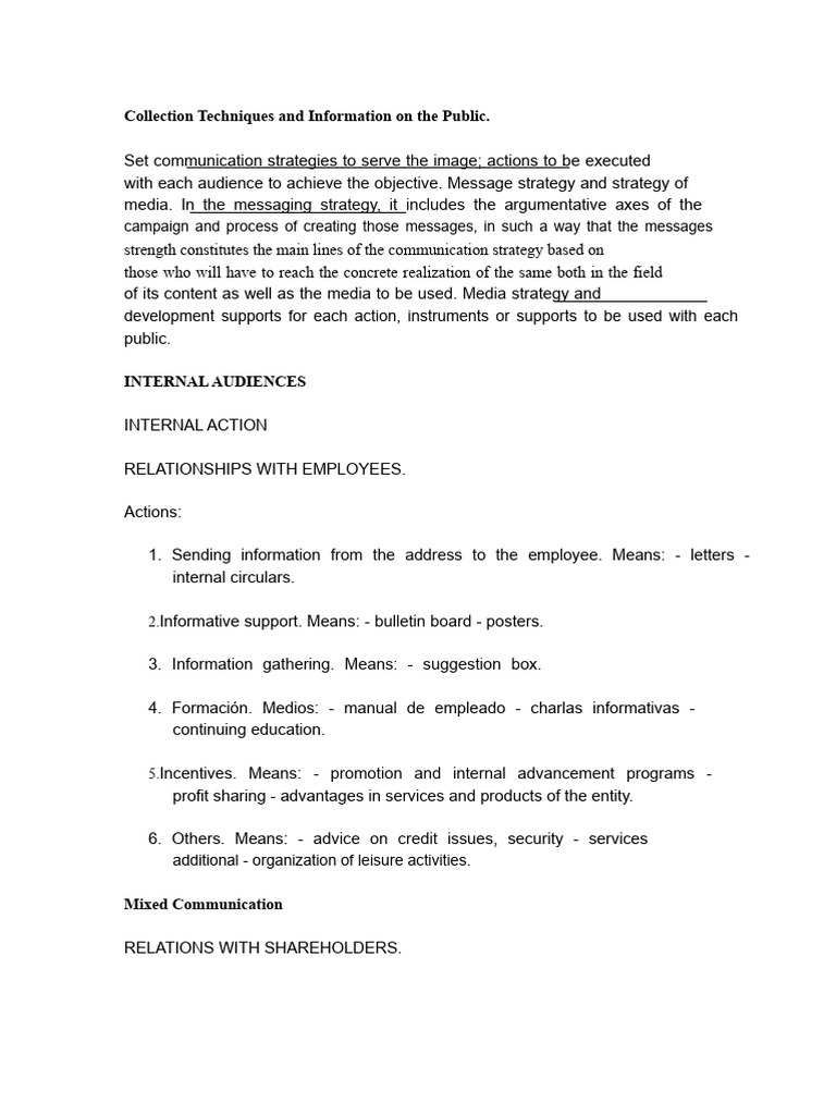 4.5 Techniques For Gathering and Information From Audiences | PDF ...