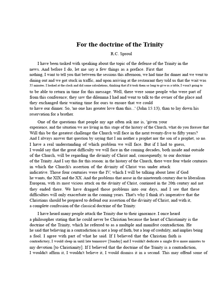 Defending the Trinity's Doctrine | PDF | Logos (Christianity) | Trinity