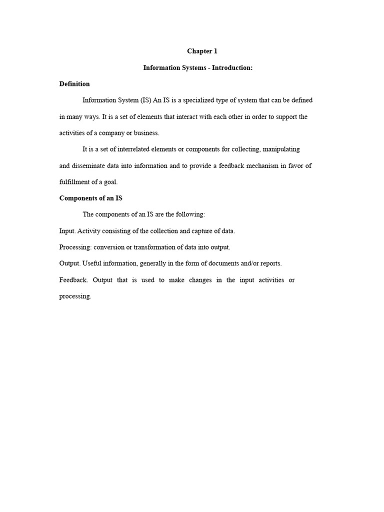 Understanding Information Systems Basics | PDF | System | Information