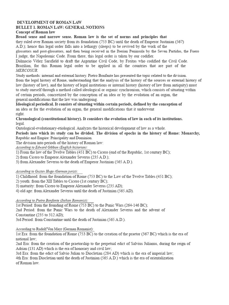 Development of Roman Law | PDF | Classical Civilizations | Classical ...