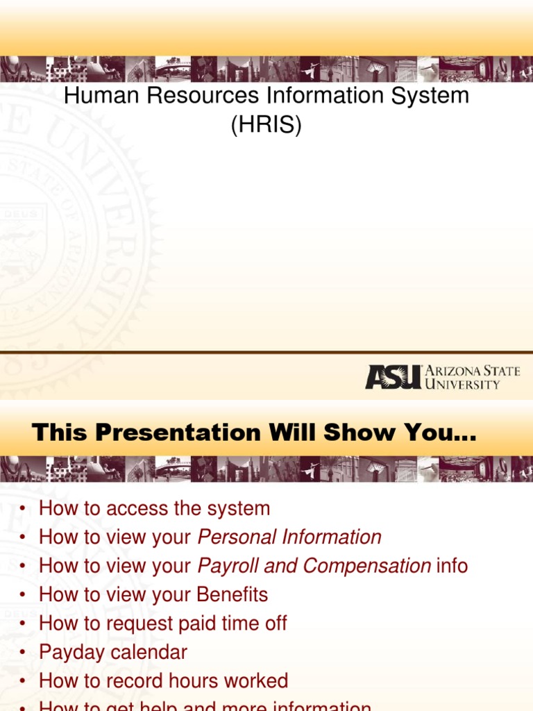 Human Resources Information System (HRIS) | PDF | Payroll | Human ...