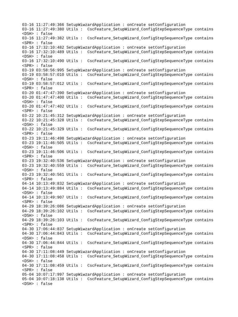 Setup Wizard Configuration Logs | PDF