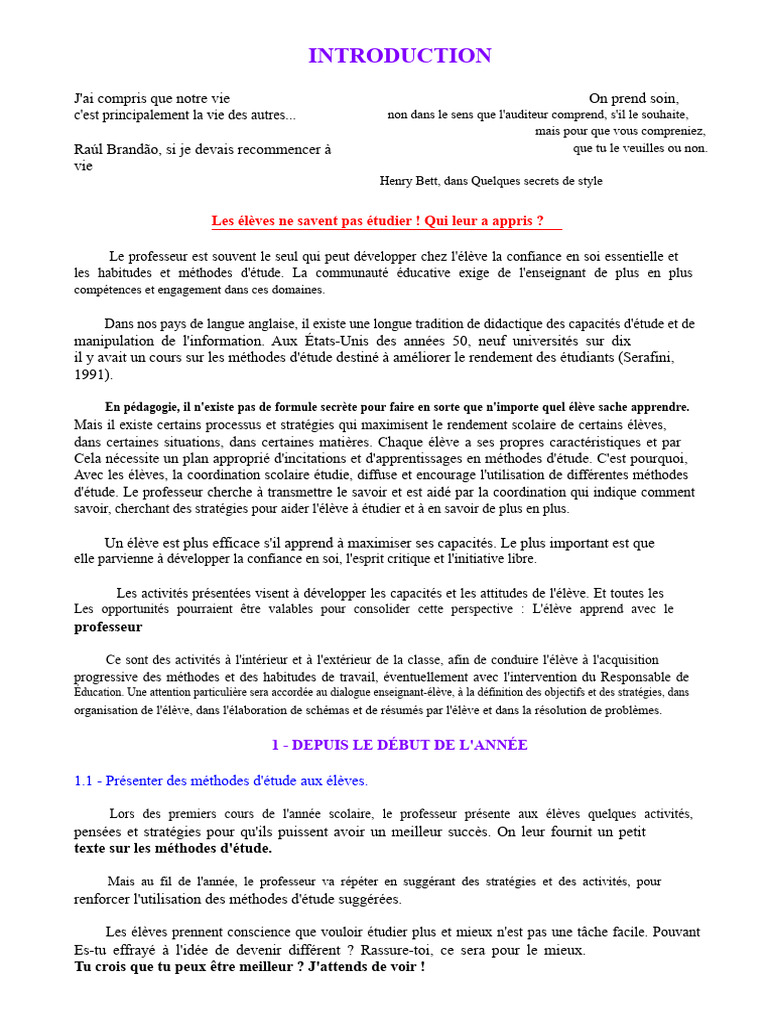 Méthodes d'étude et discipline en classe | PDF | Apprentissage | Triangle