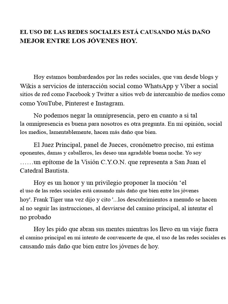 El Uso de Las Redes Sociales Está Causando Más PDF | PDF | Redes ...