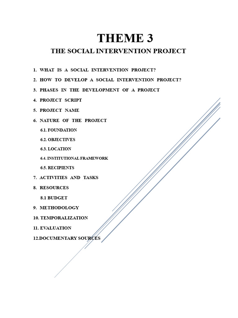 Guide to Developing Social Intervention Projects | PDF | Expense | Budget