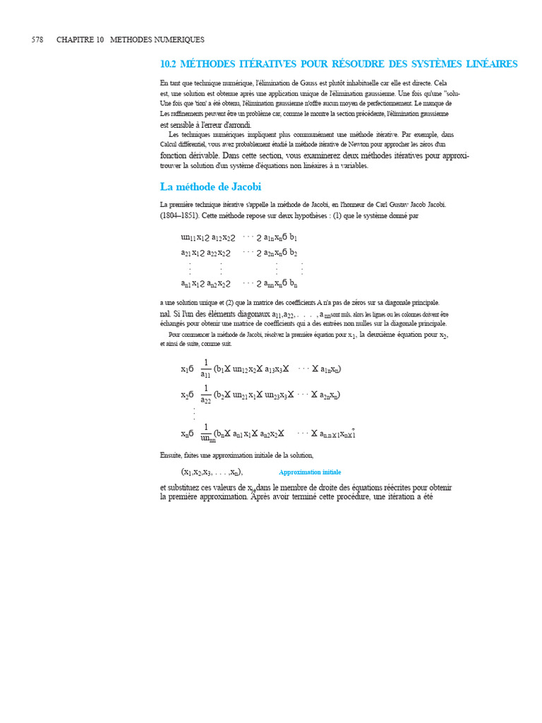 Approximation Jacobienne en Méthodes Numériques | PDF | Matrice ...