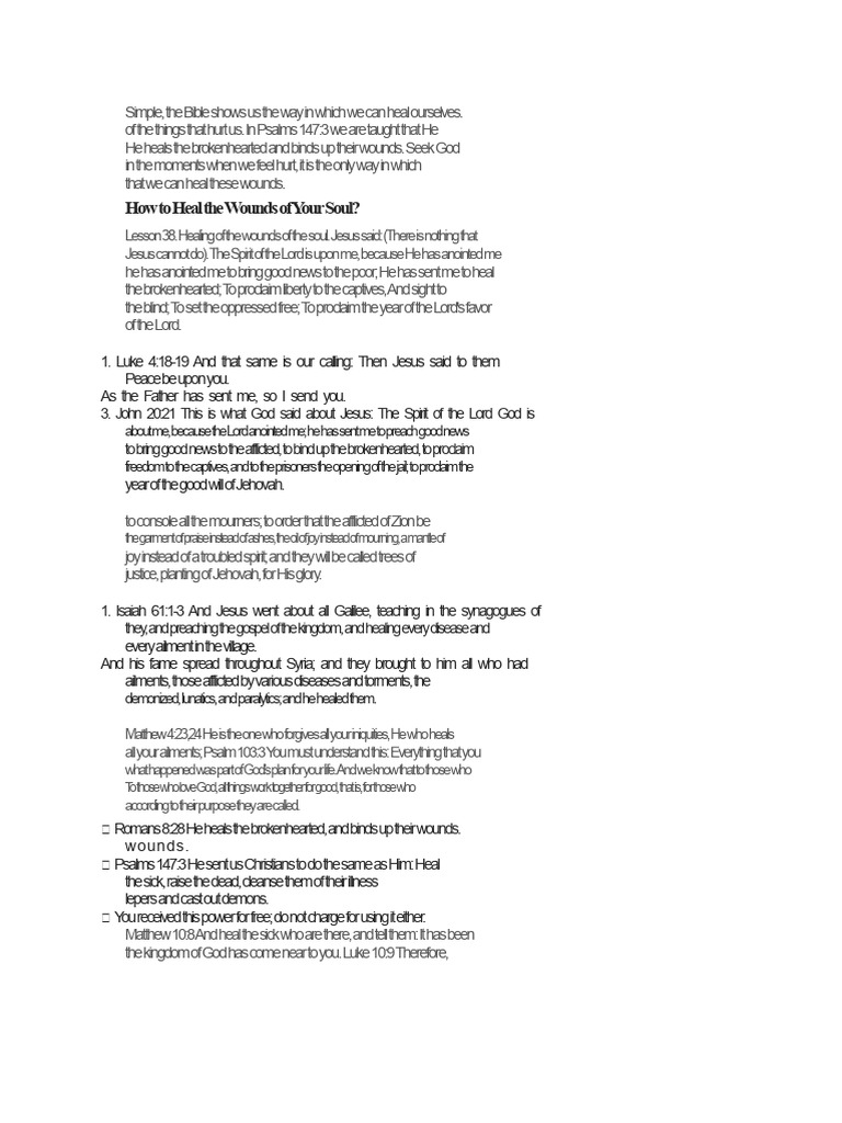 Healing the Wounds of Your Soul | PDF | Forgiveness | Unconscious Mind