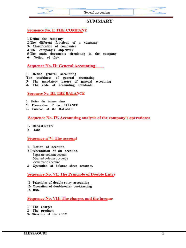 Overview of General Accounting Principles | PDF | Debits And Credits ...