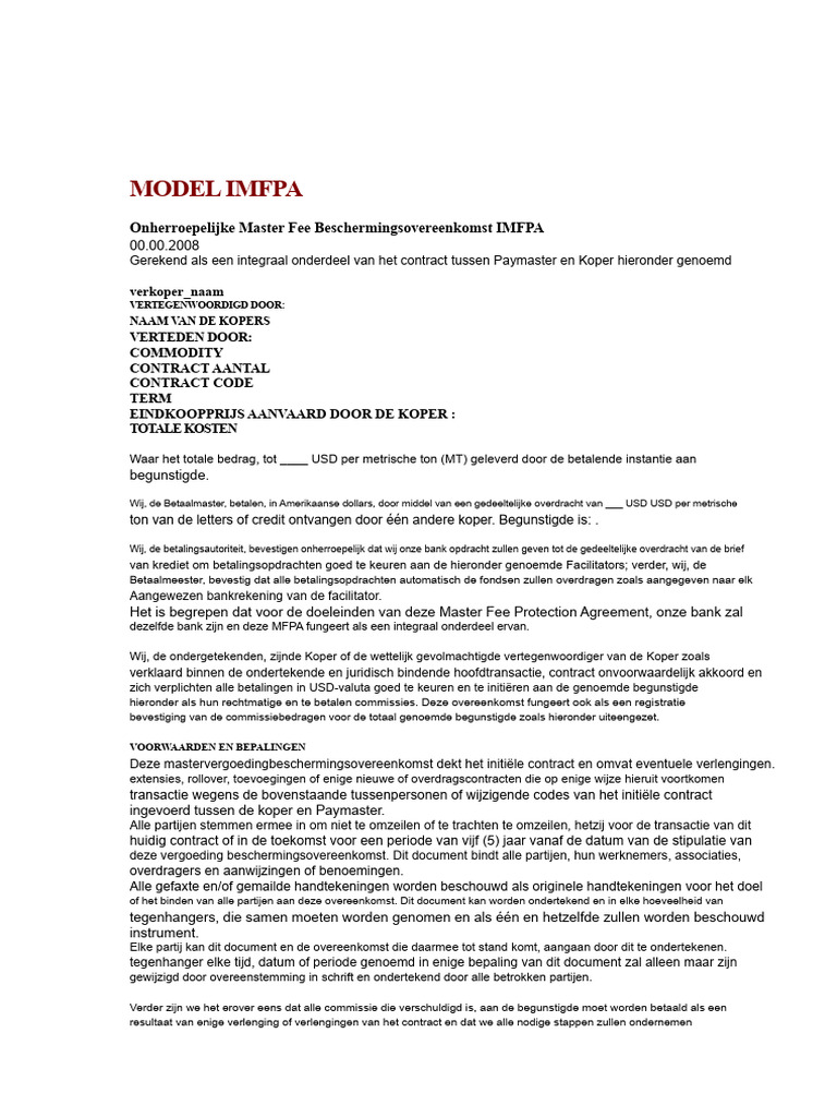 Imfpa Model | PDF
