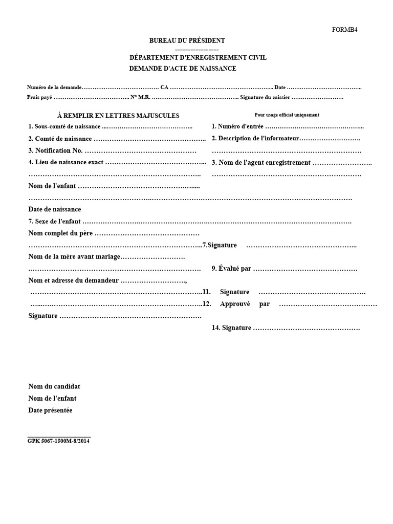 B4 Form | PDF