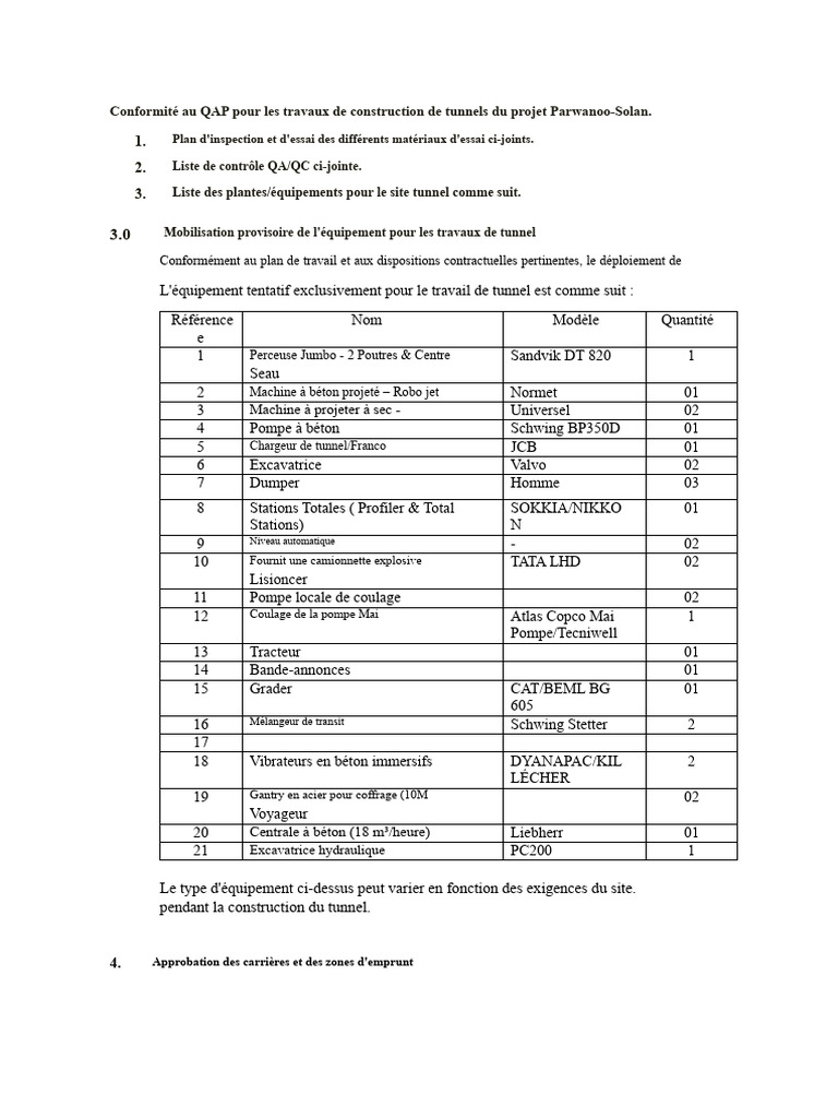 Conformité QAP pour tunnels Parwanoo-Solan | PDF | Tunnel | Béton