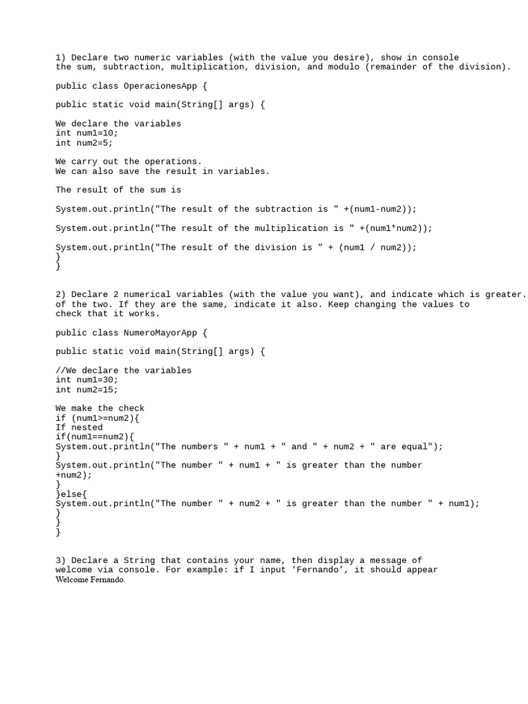 Java Basic Operations and Applications | PDF | Discrete Mathematics ...
