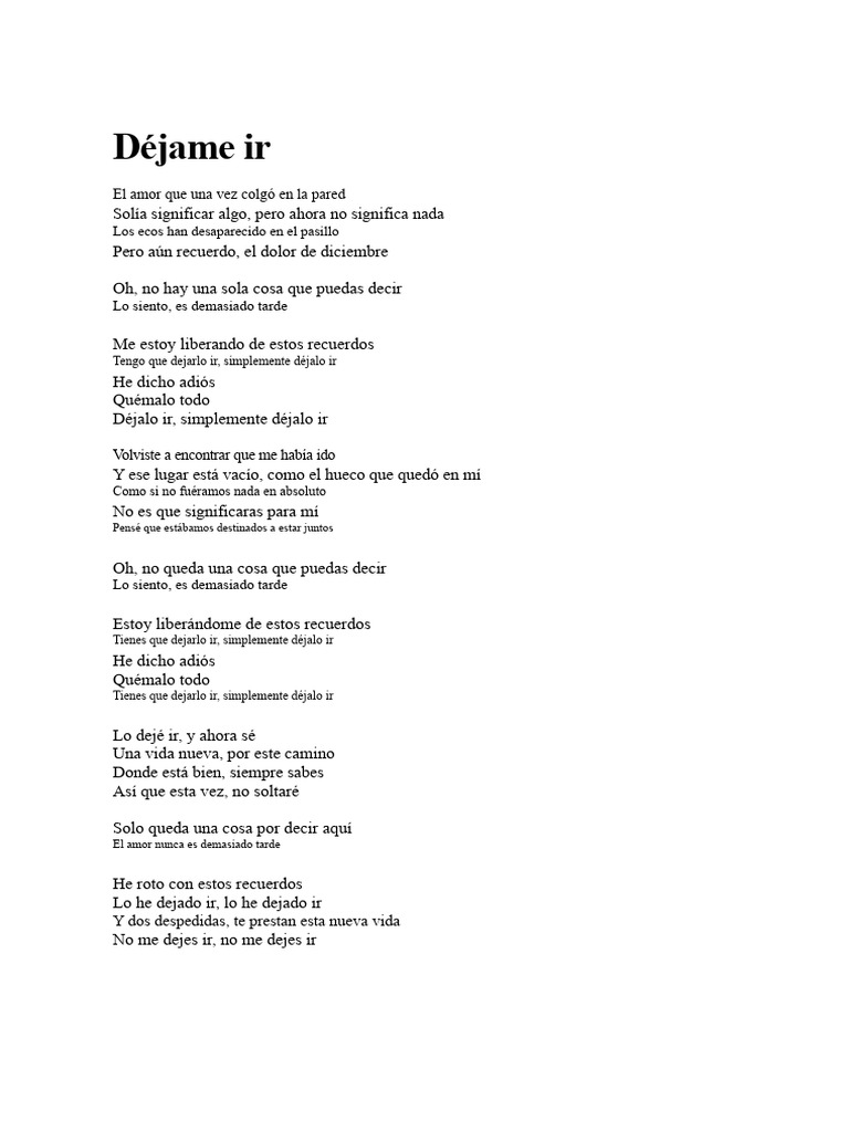 Déjame ir: Liberación emocional | PDF