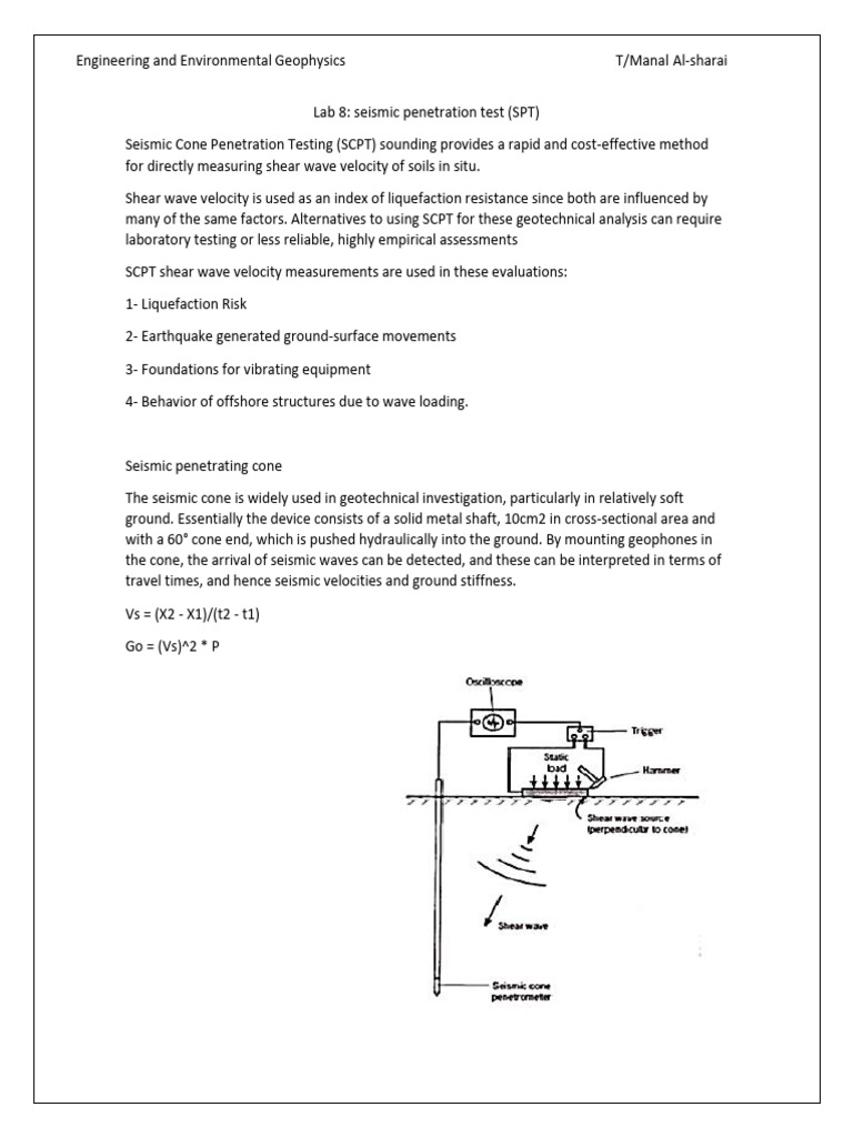 Seismic Cone Penetration Testing Guide | PDF