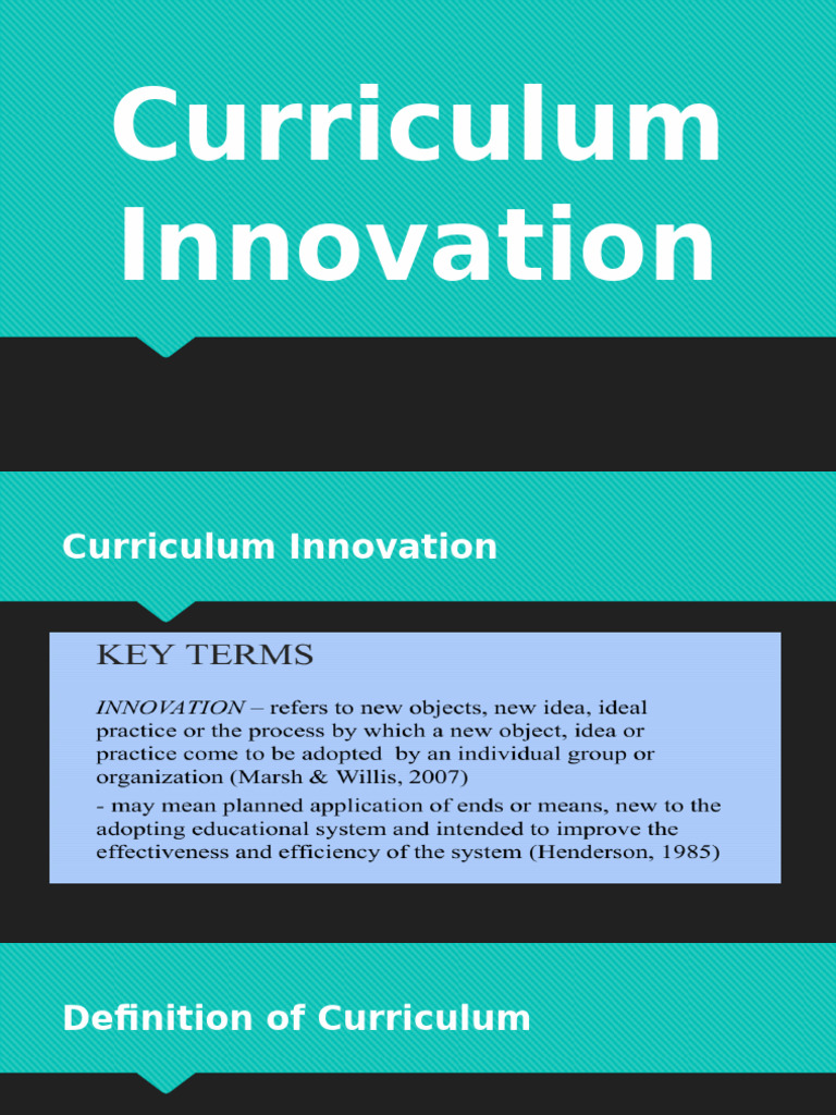 Curriculum Innovation in Education | PDF