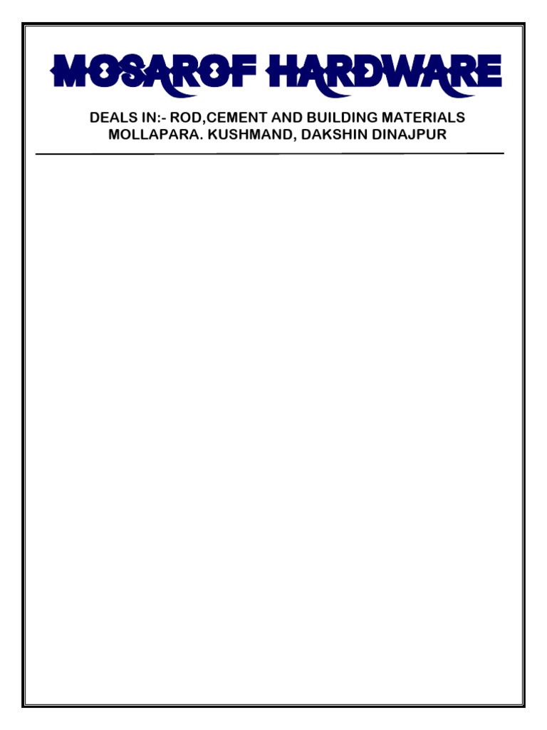 Mosarof Hardware | PDF
