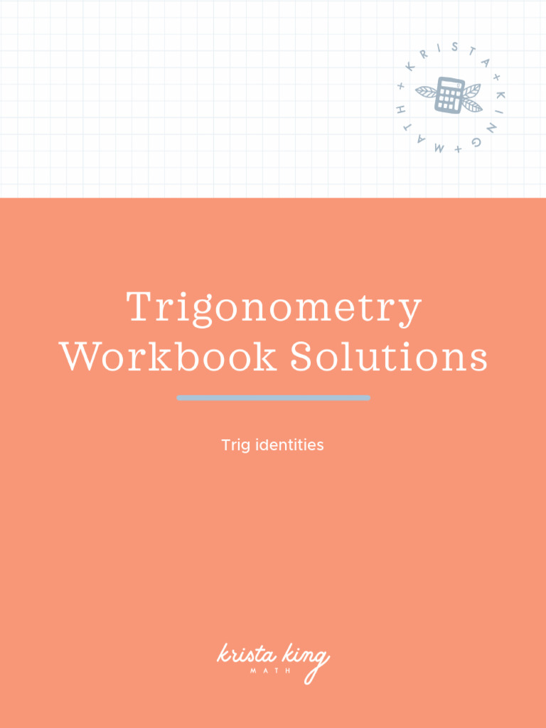 Workbook Trig+identities Solutions | PDF | Trigonometric Functions ...