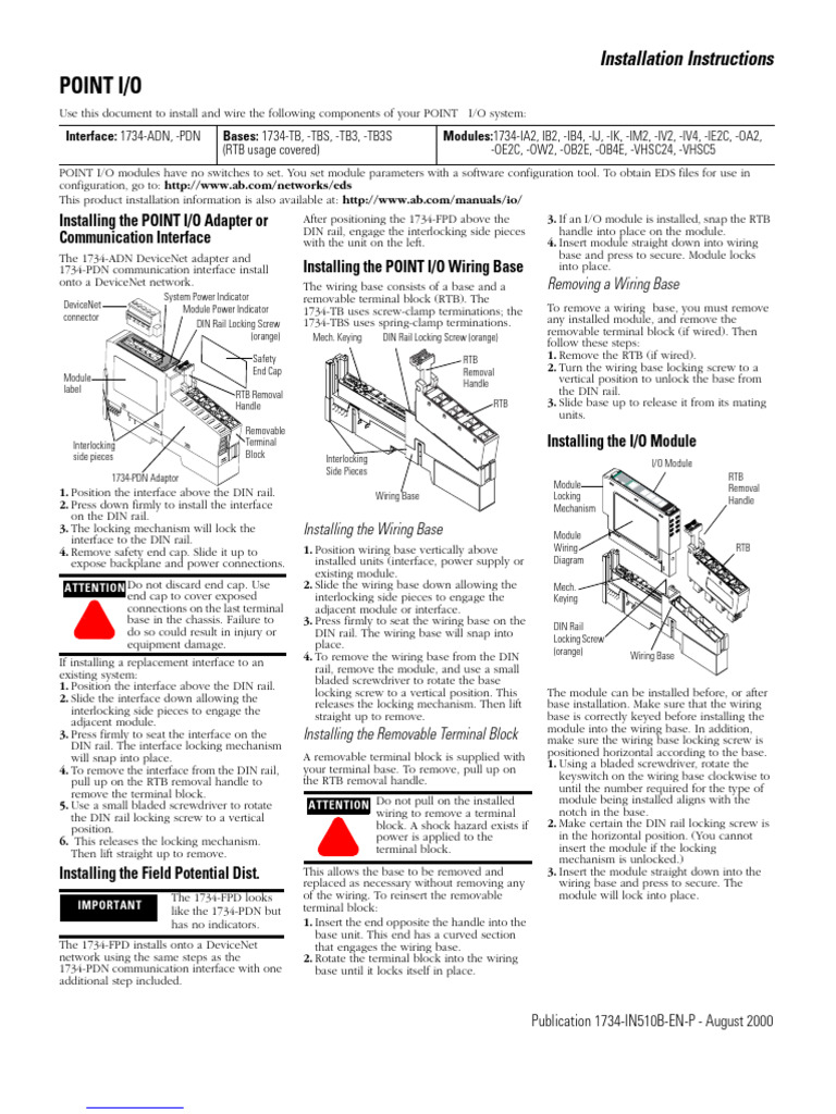 POINT I/O Installation Guide | PDF | Electrical Engineering ...