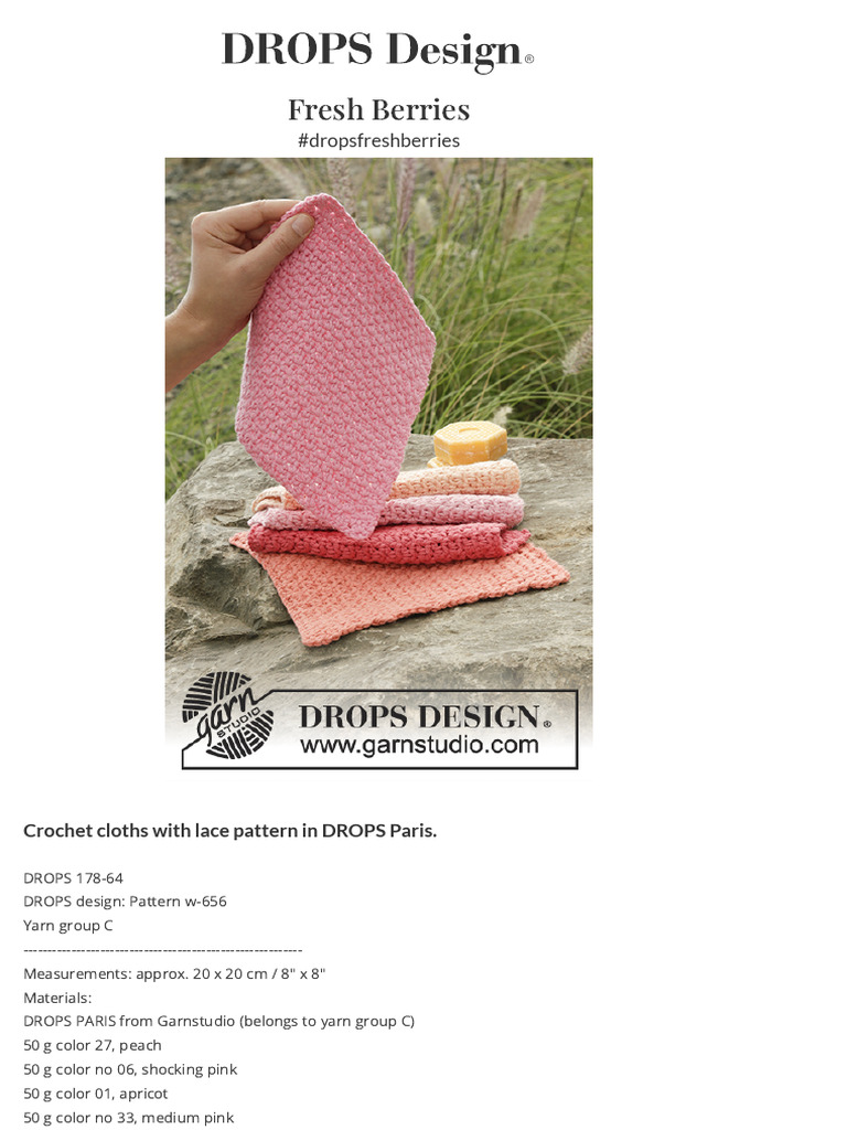 Fresh Berries - Crochet Cloths With Lace Pattern | PDF