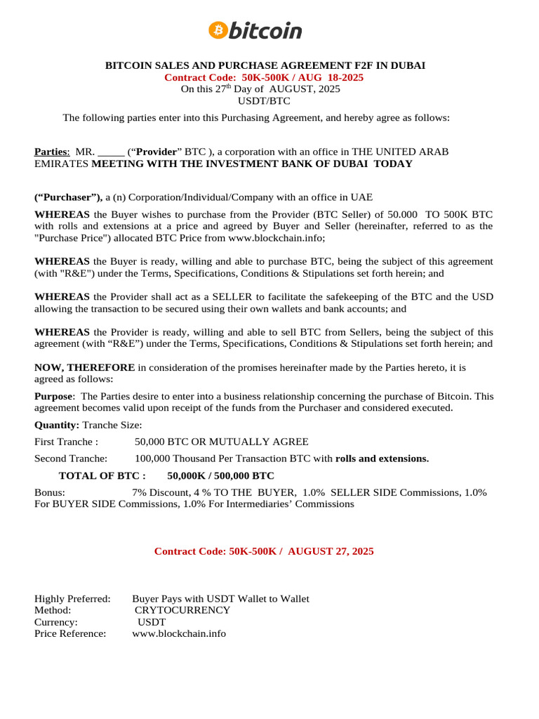 Abu Dhabi Islamic Bank Dubai f2f BTC Seller 50 K To 250k | PDF | Bitcoin |  Breach Of Contract