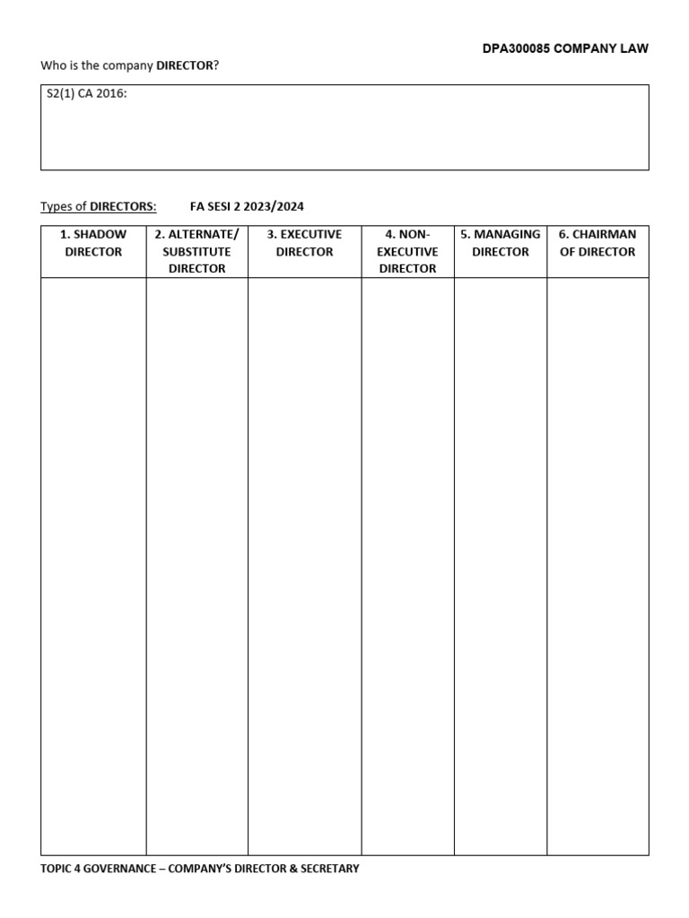 Company Directors and Secretaries Guide | PDF | Government | Justice