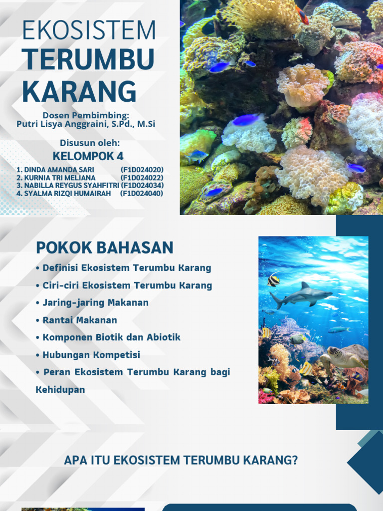 Komponen Ekosistem Terumbu Karang | PDF