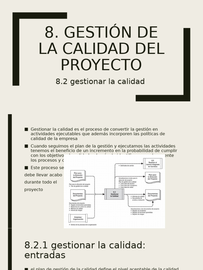 Gestión de la Calidad en Proyectos | PDF | Calidad (comercial ...