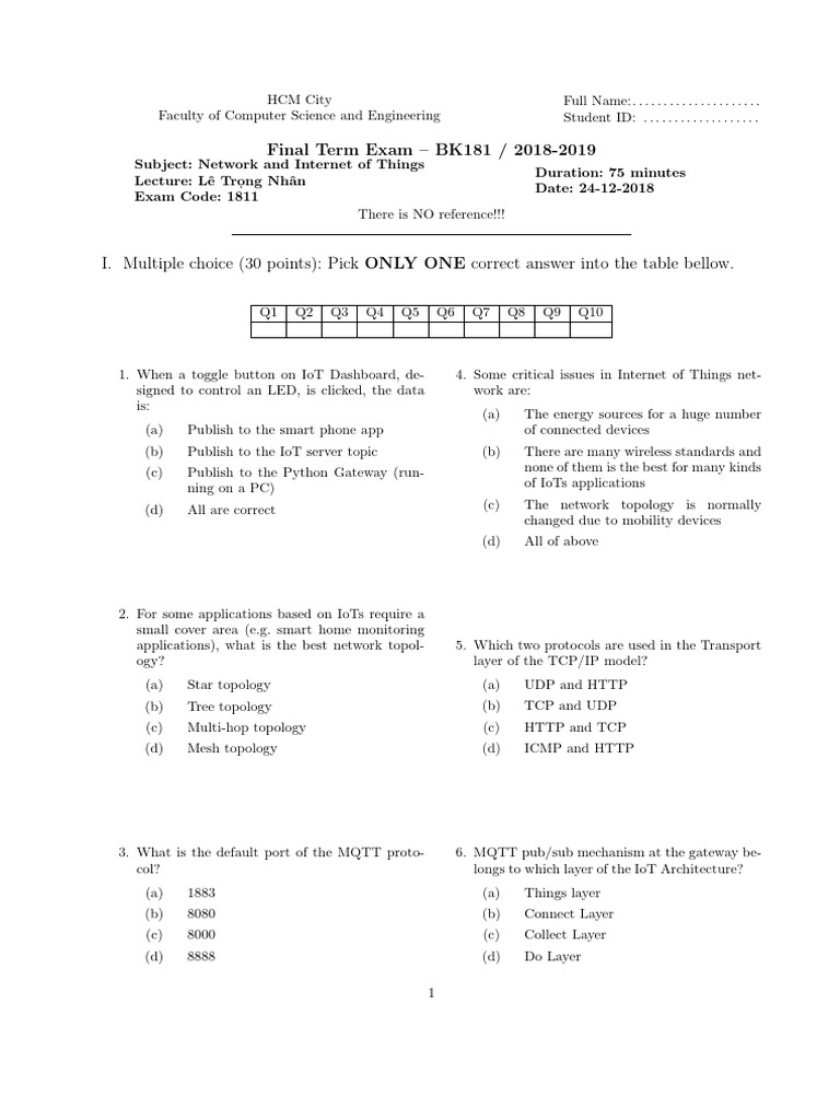 Network IOTs | PDF | Internet Of Things | Internet Protocol Suite