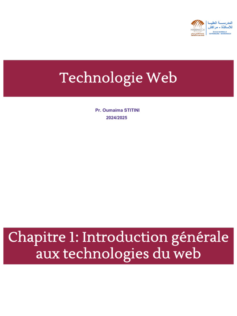 Introduction aux technologies Web et HTML | PDF | Internet | Internet ...