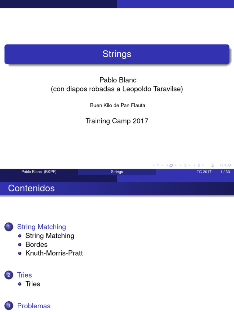 Algoritmos de String Matching y Bordes | PDF | Algoritmos ...