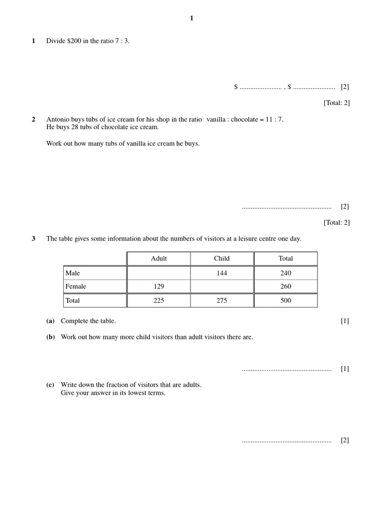 Ratio and Probability Problems | PDF | Ratio | Triangle