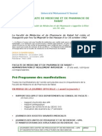 Cinquantenaire FMPR - Prprogramme 21 Avril 2012