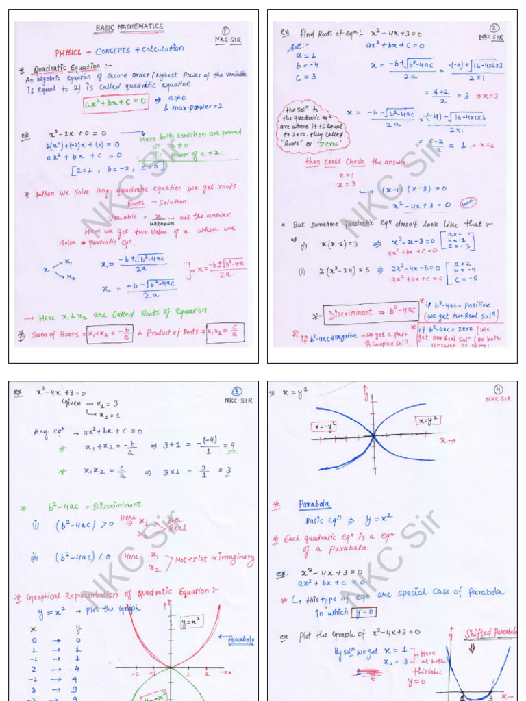 NKC Sir Handwritten Notes PDF | PDF