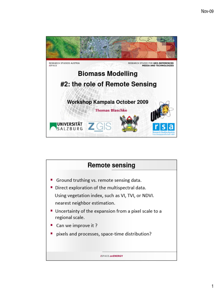 Remote Sensing for Biomass Modelling | PDF | Image Segmentation | Infrared