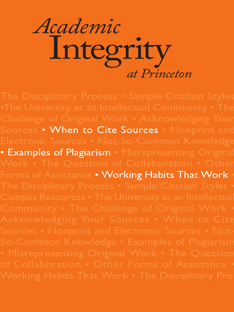 Understanding Princeton's Honor Code | PDF | Hamlet | Citation