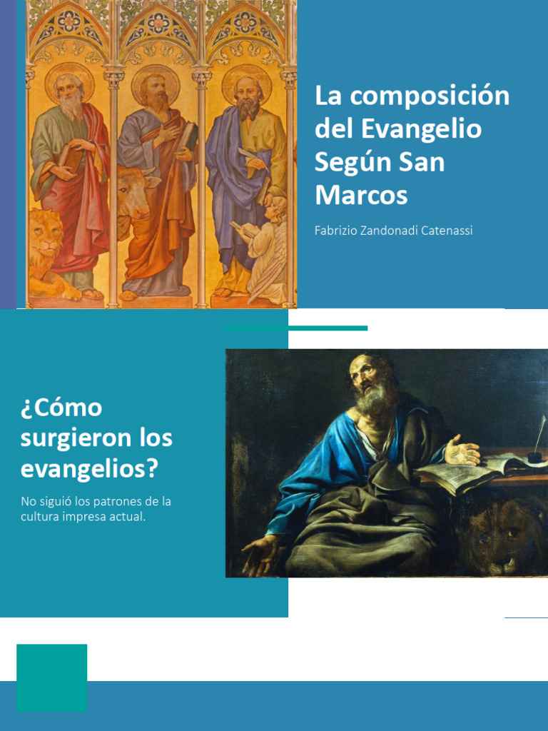 Composición del Evangelio de Marcos | PDF | Evangelio de Marcos | Jesús