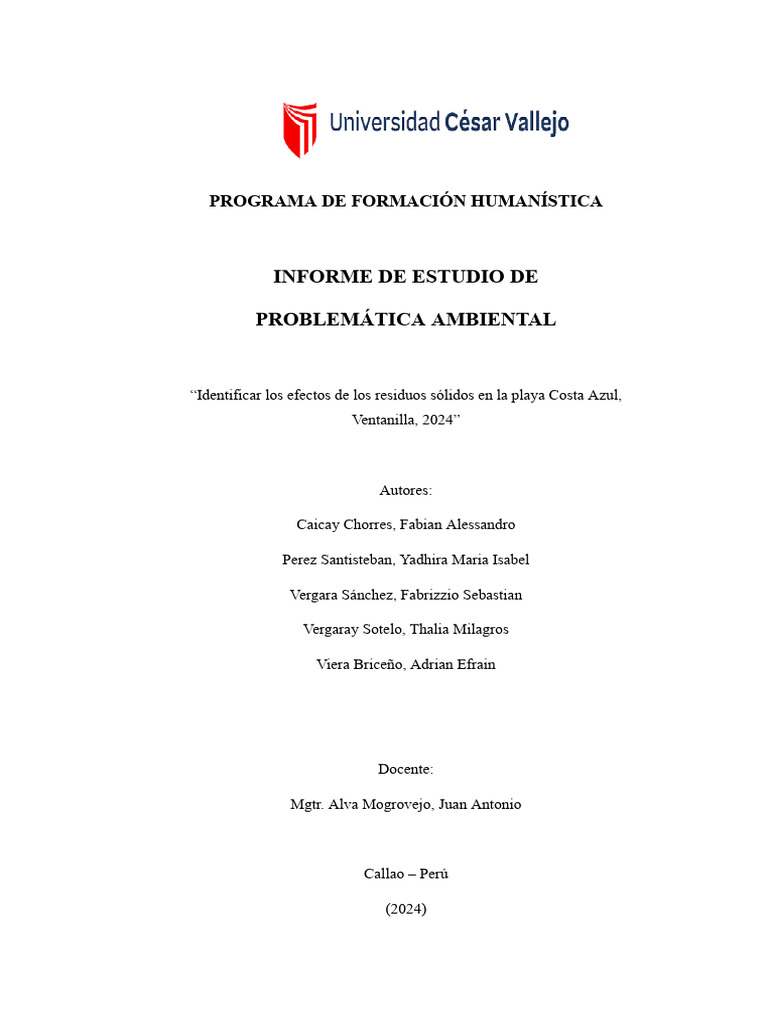 Efectos de Residuos en Playa Costa Azul | PDF | Residuos | Contaminación