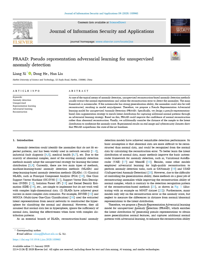 PRAAD: Adversarial Learning for Anomaly Detection | PDF | Artificial ...