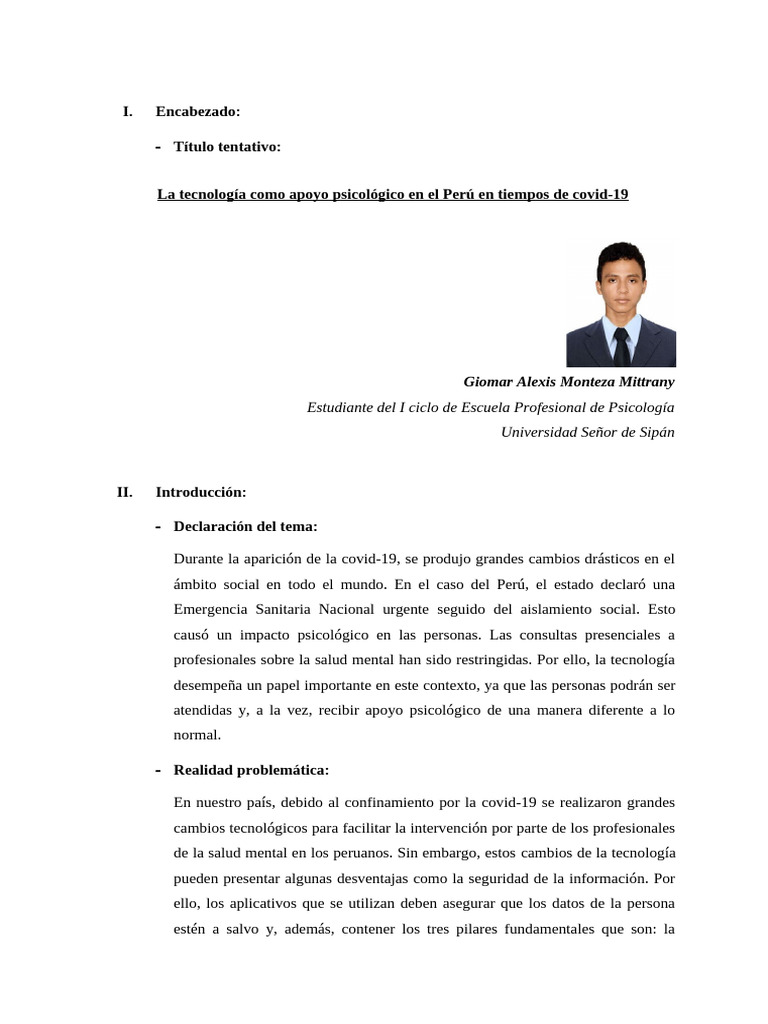 Monteza Mittrany PA1 CE | PDF | Salud mental | Sicología