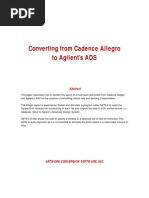 Converting From Cadence Allegro To Agilent ADS