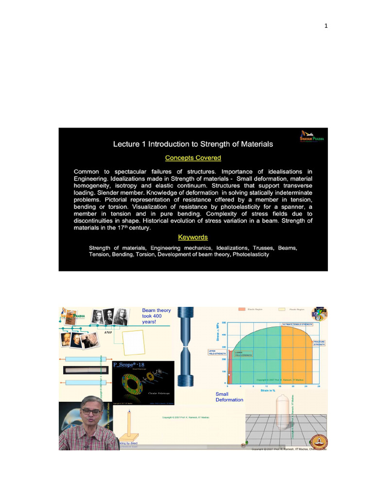 Introduction to Strength of Materials Lecture | PDF | Bending | Beam ...