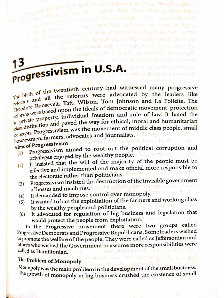 U.S. Progressivism: Key Reforms & Leaders | PDF | Progressivism In The ...