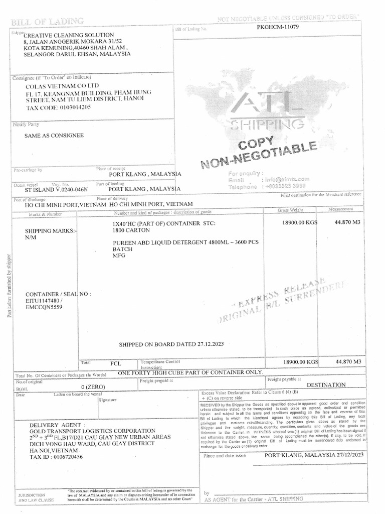 HBL | PDF