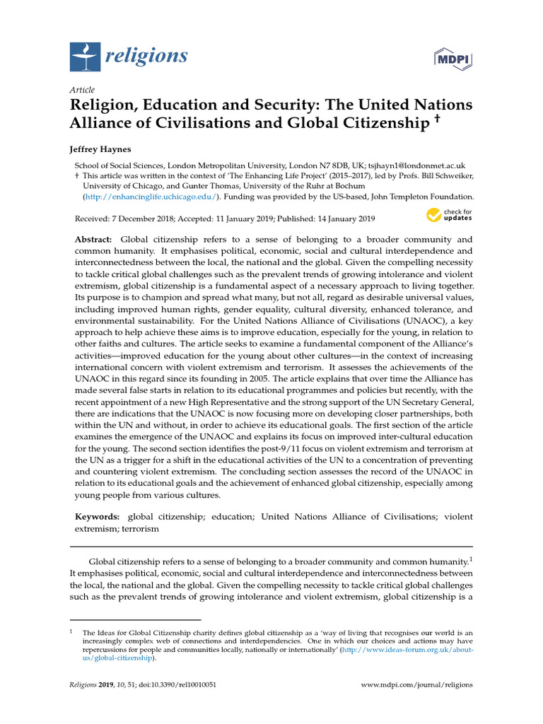 UN Alliance for Global Citizenship Education | PDF | United Nations ...