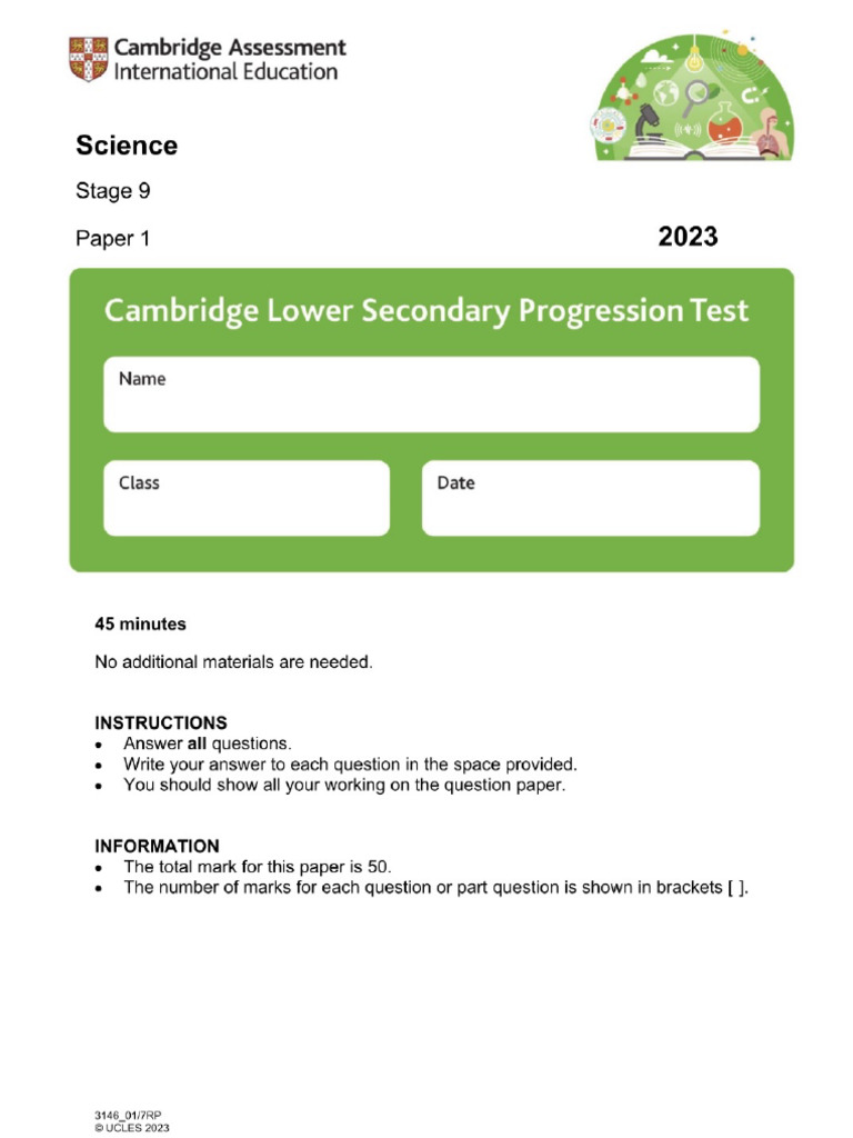 Science Past Papers | PDF