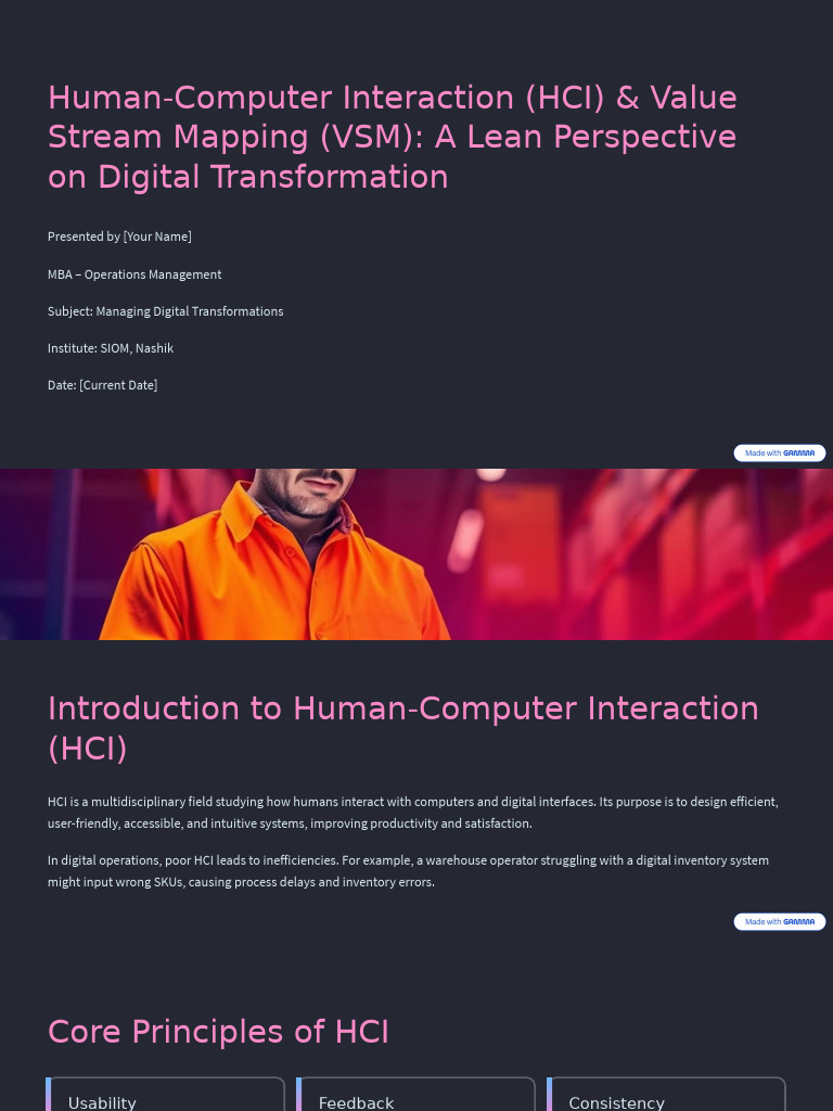 Human-Computer Interaction (HCI) & Value Stream Mapping (VSM) : A Lean ...